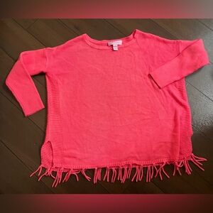 Lilly Pulitzer Girls Tassel Pink Sweater